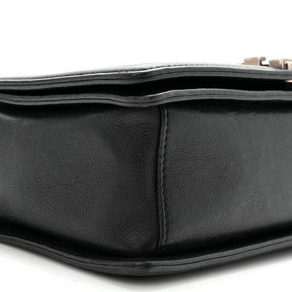 Chanel Patent Calfskin Quilted Paris Bombay Medallion Embellished Medium Boy Flap Black 9 of 10