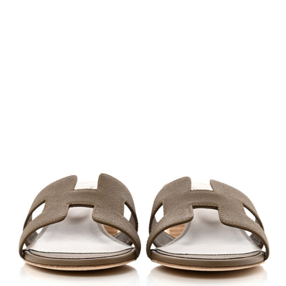 Hermes Epsom Oasis Sandals 39 Etoupe 2 of 9