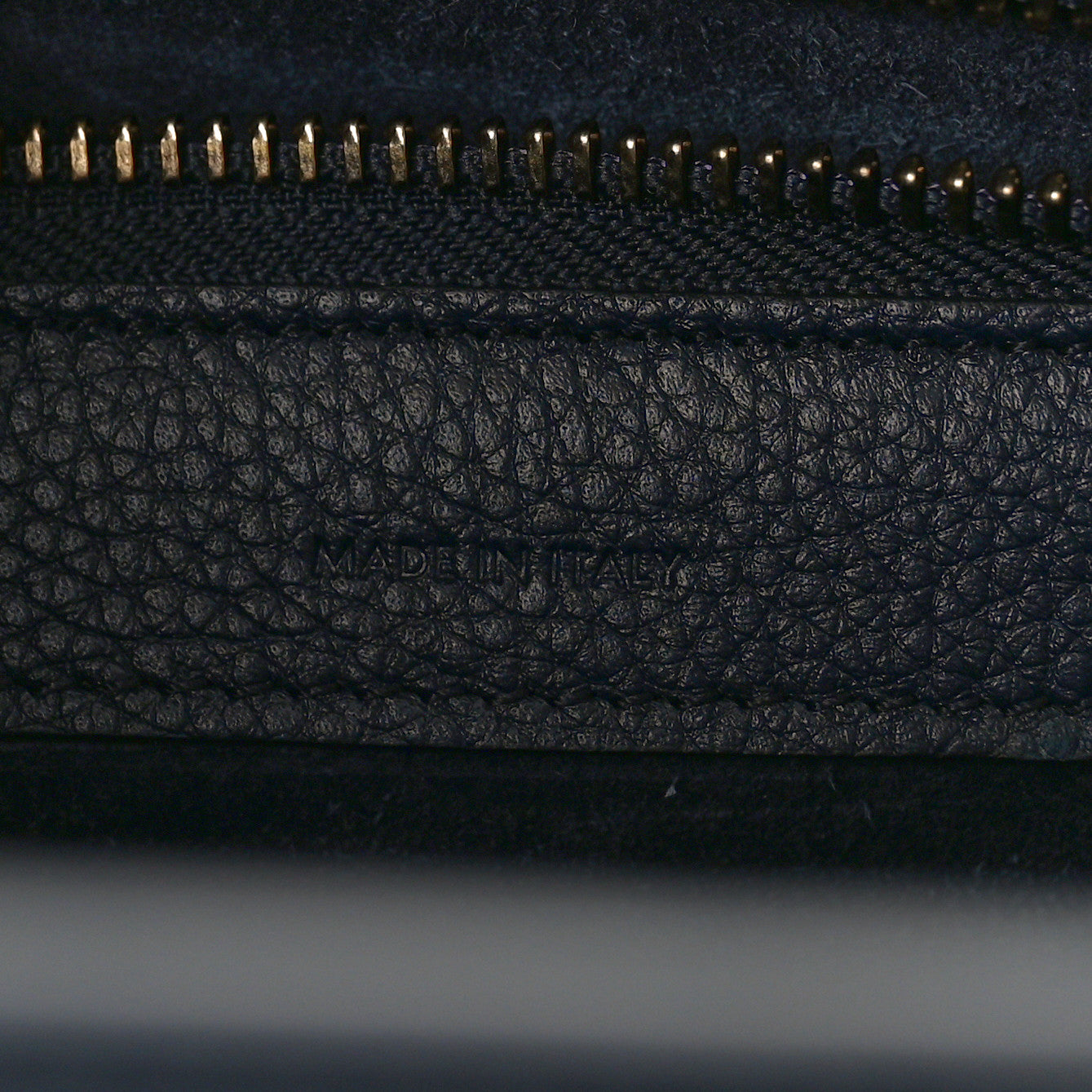 Drummed Calfskin Micro Luggage Marine