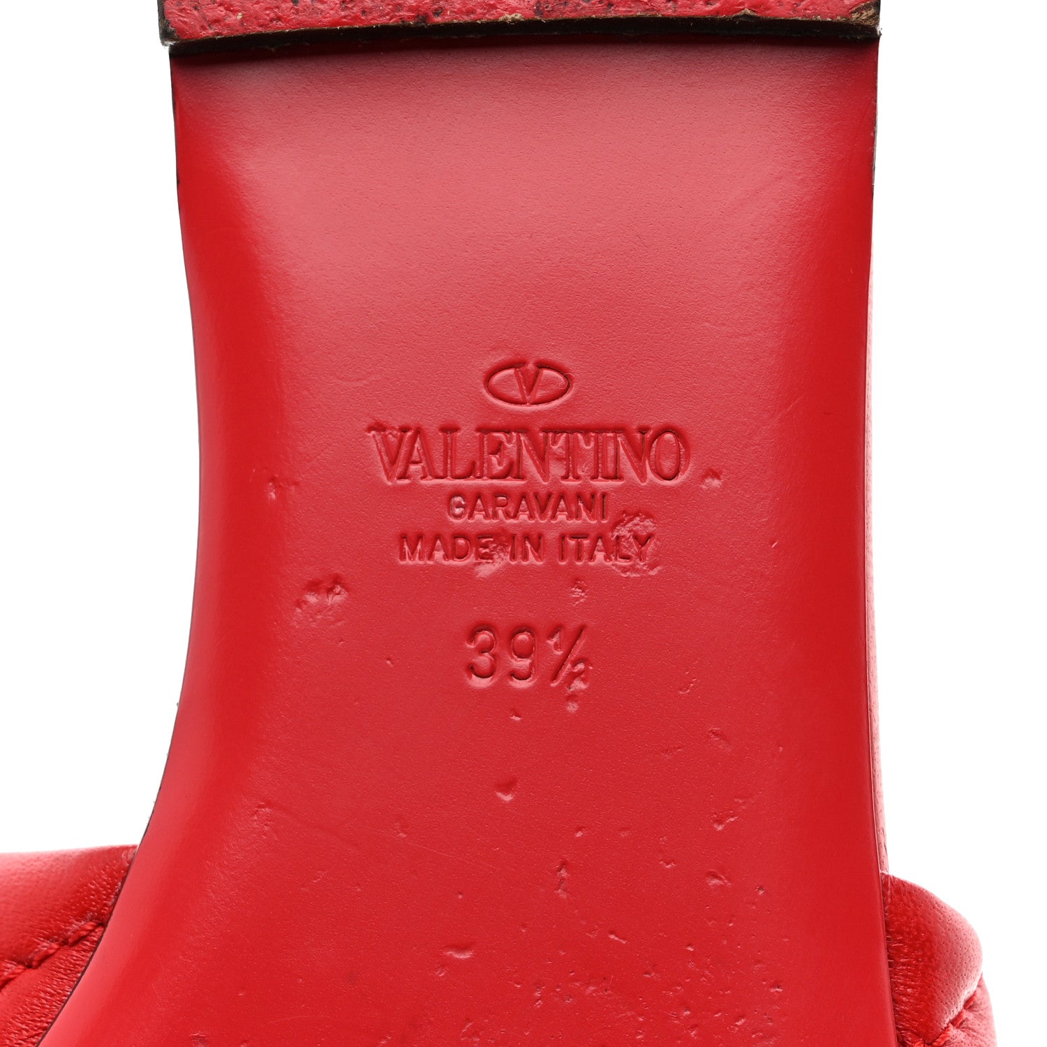Valentino Garavani Nappa Monochrome Roman Stud Flat Slide Sandals 39.5 Rouge Pur 9 of 9