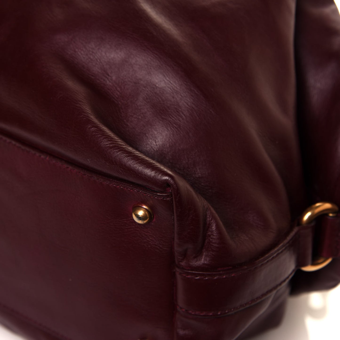 Soft Calfskin Icon Top Handle Bag Burgundy