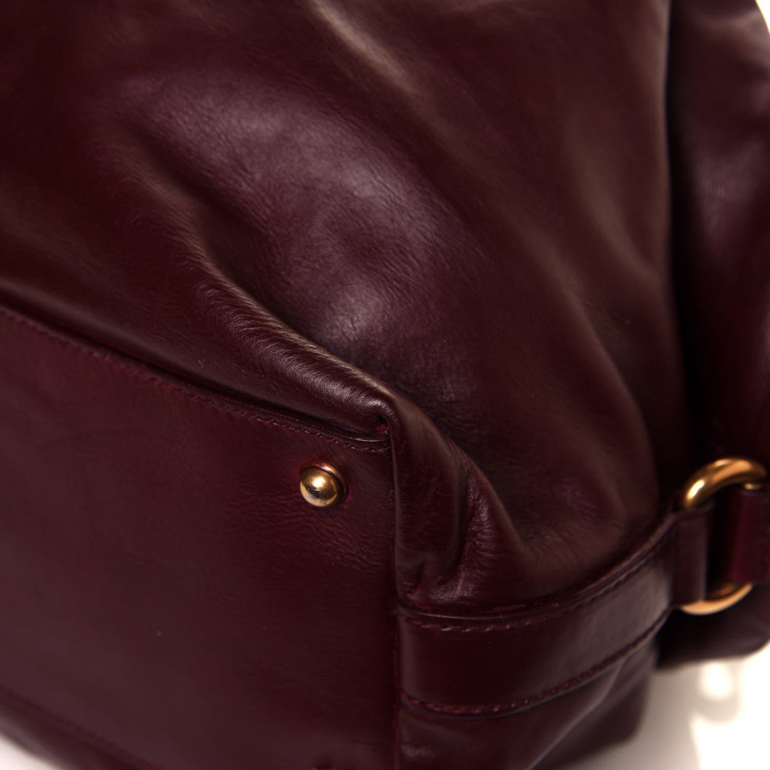 Gucci Soft Calfskin Icon Top Handle Bag Burgundy 11 of 19