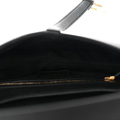 Christian Dior Grained Calfskin Saddle Bag Black 5 of 10