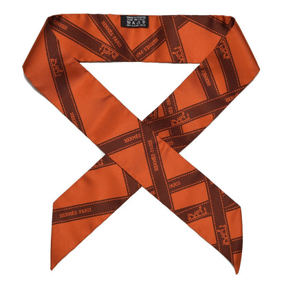 Hermes Silk Bolduc Twilly Orange 1 of 4