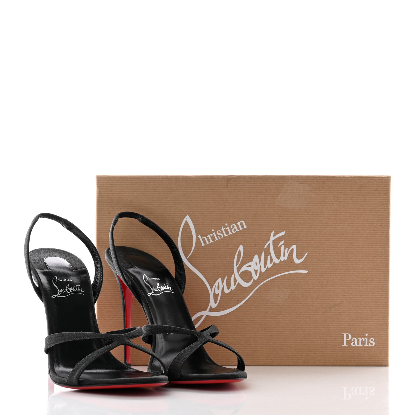 Glitter Calfskin Emilie 100 Slingback Sandals 39.5 Black