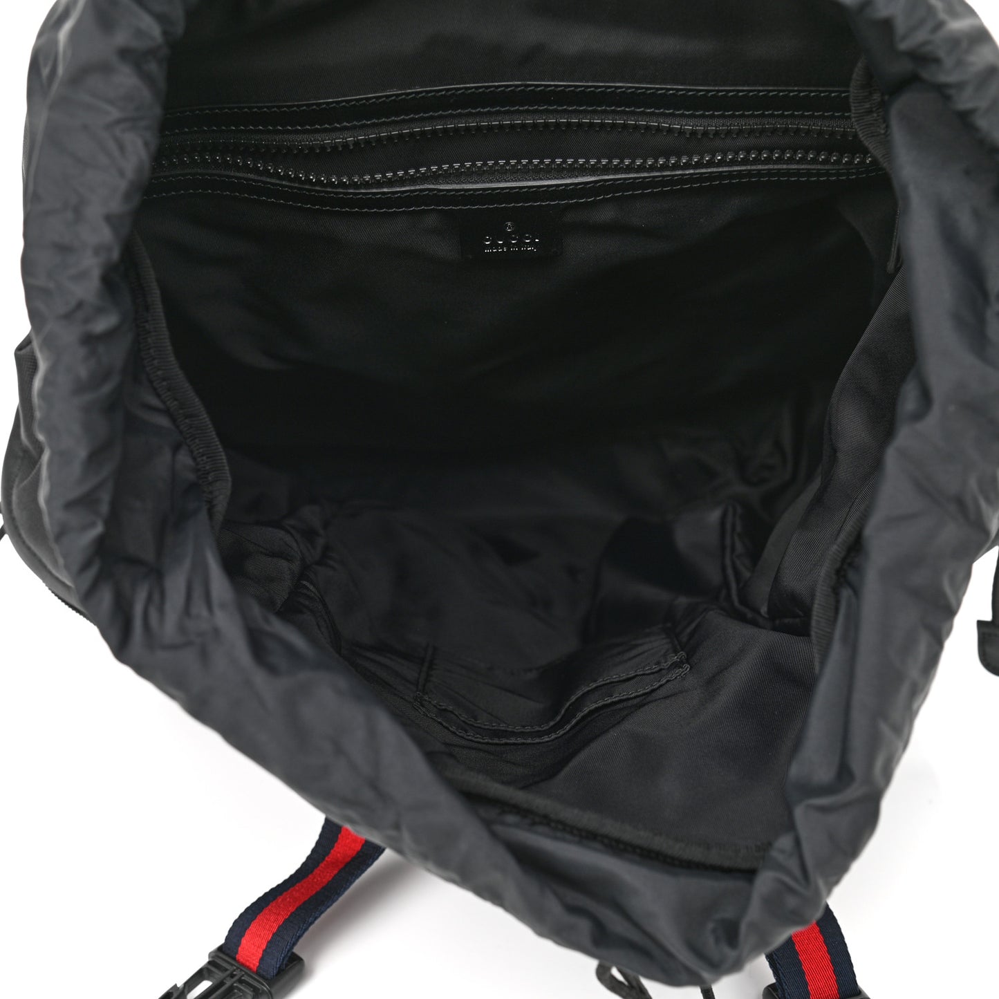 Techno Canvas Web Double Buckle Backpack Black