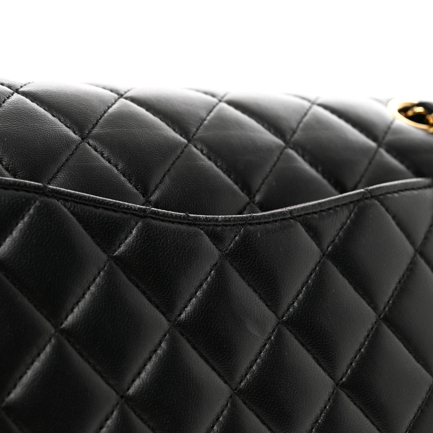 Chanel Lambskin Quilted Medium Double Flap Black 11 of 12