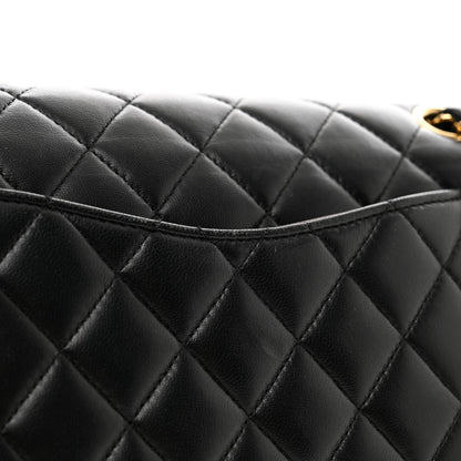 Chanel Lambskin Quilted Medium Double Flap Black 11 of 12