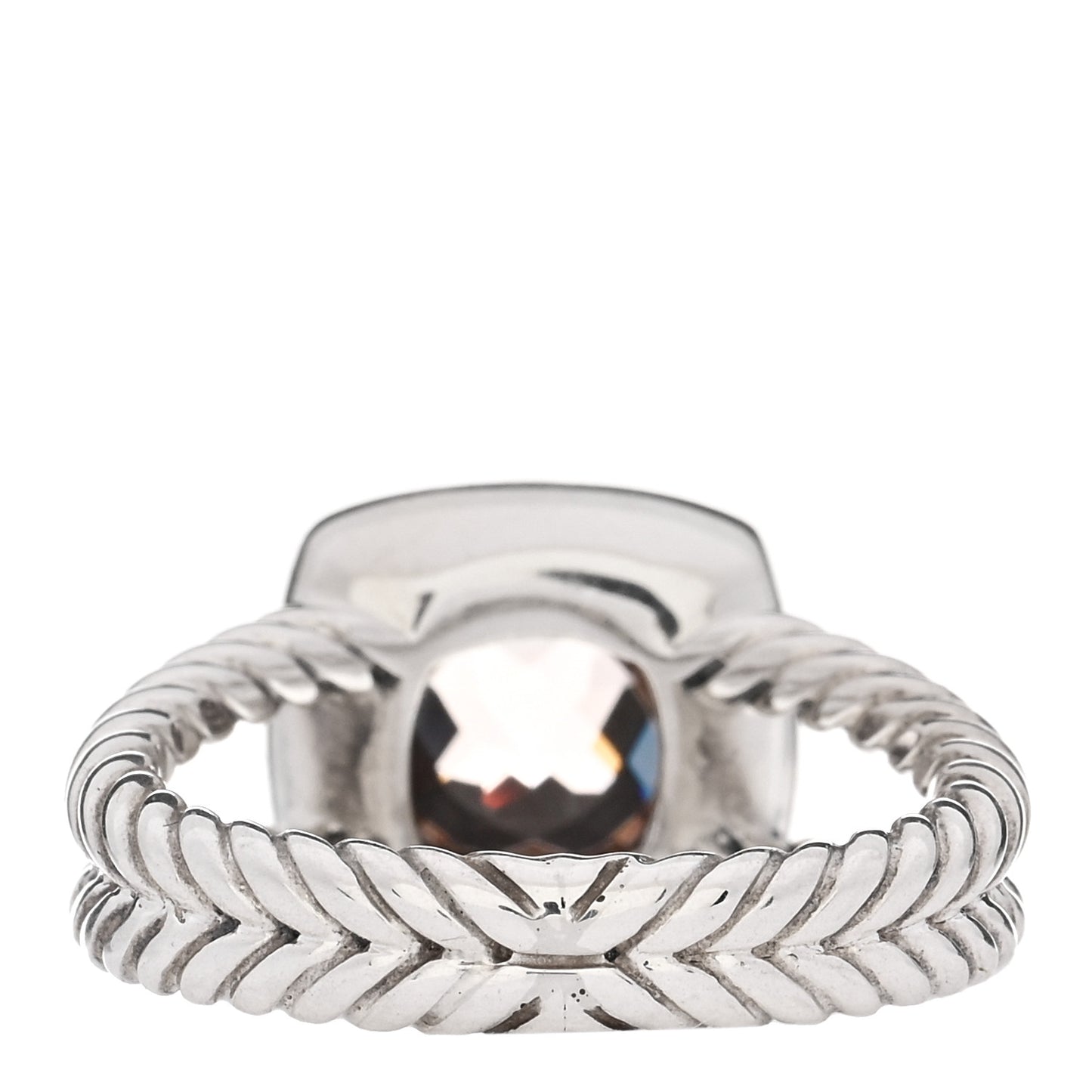 Sterling Silver Diamond Morganite 7mm Petite Albion Ring 50 5.5