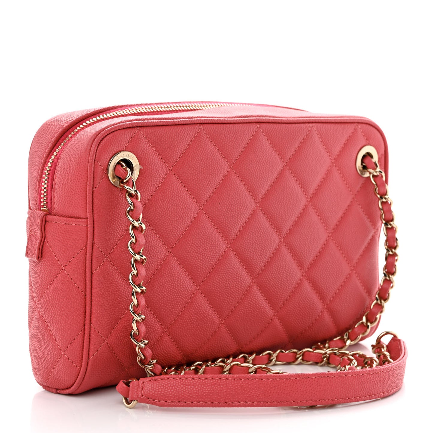 Caviar Quilted Small In & Out Camera Case Pink
