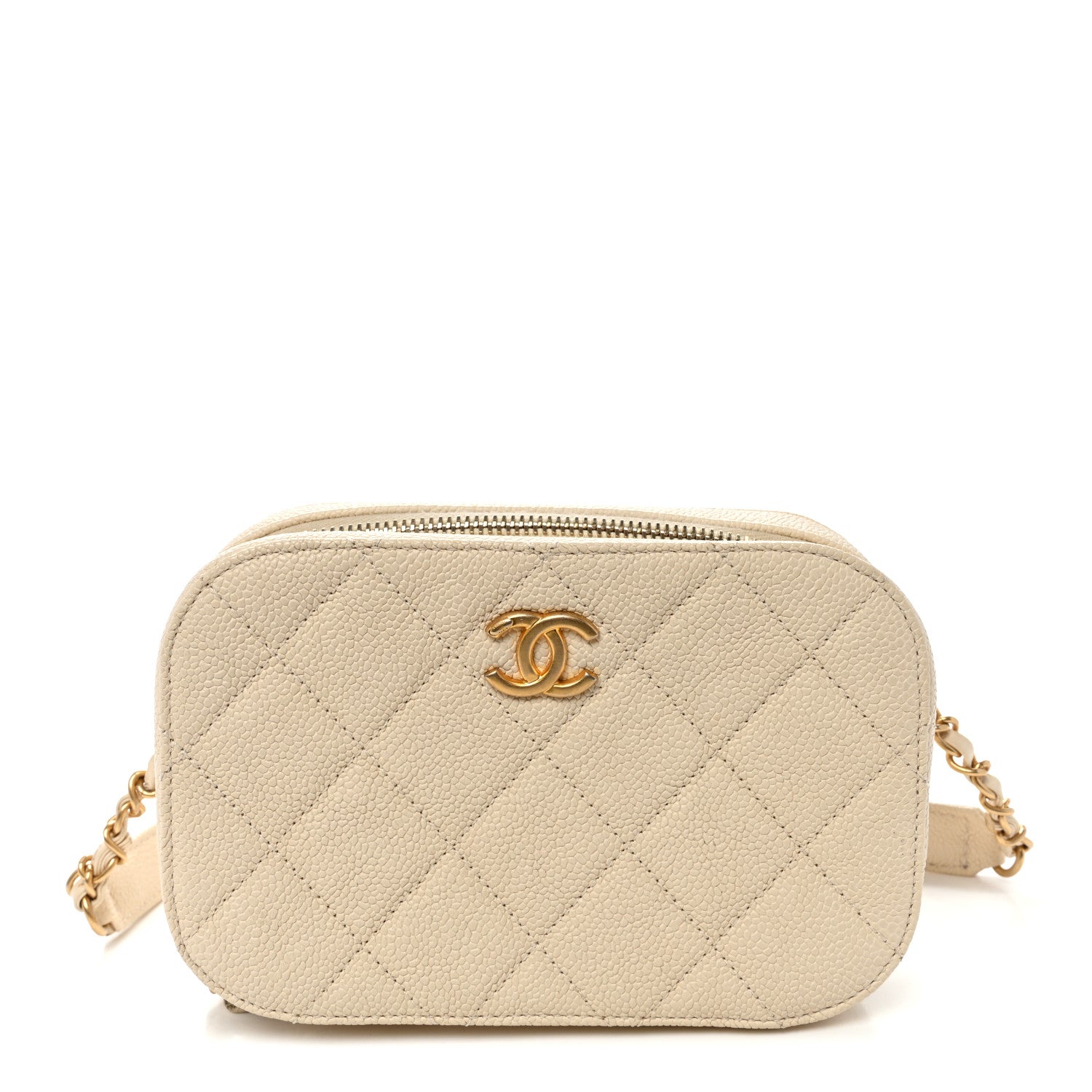 Chanel Caviar Quilted Flap Waist Bag White 1 of 10