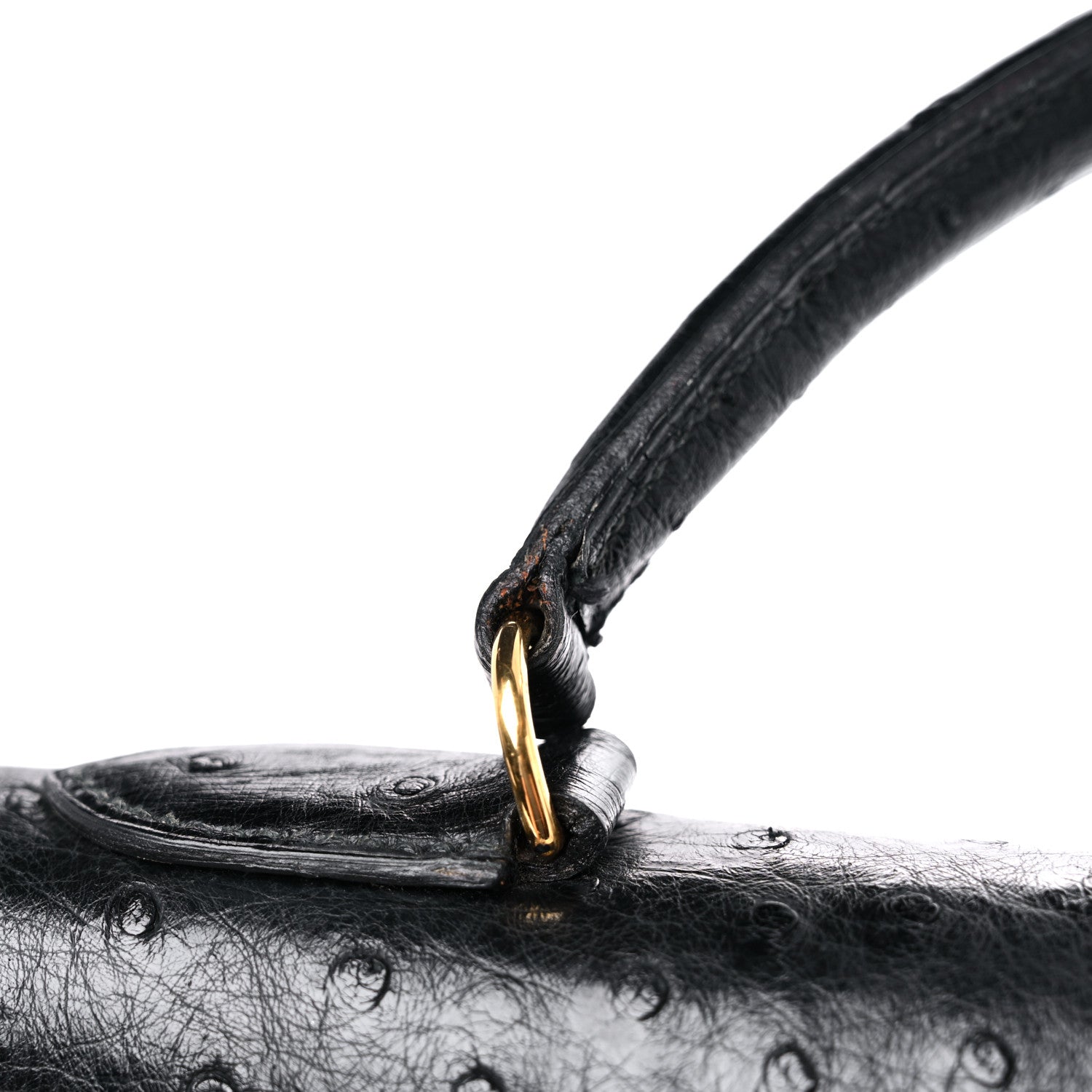 Hermes Ostrich Kelly Sellier 32 Black 22 of 24