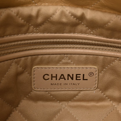 Chanel Metallic Calfskin Quilted Small Chanel 22 Light Gold 7 of 11