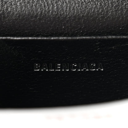 Balenciaga Metallic Calfskin Crocodile Embossed Hourglass Top Handle Bag Mini Silver 6 of 9