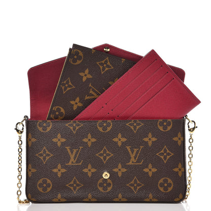 Louis Vuitton Monogram Pochette Felicie Chain Wallet Fuchsia 9 of 9