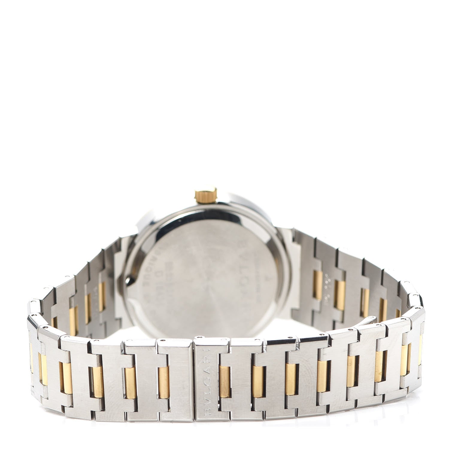 Bulgari Stainless Steel 18K Yellow Gold 33mm Quartz Watch Black 3 of 6