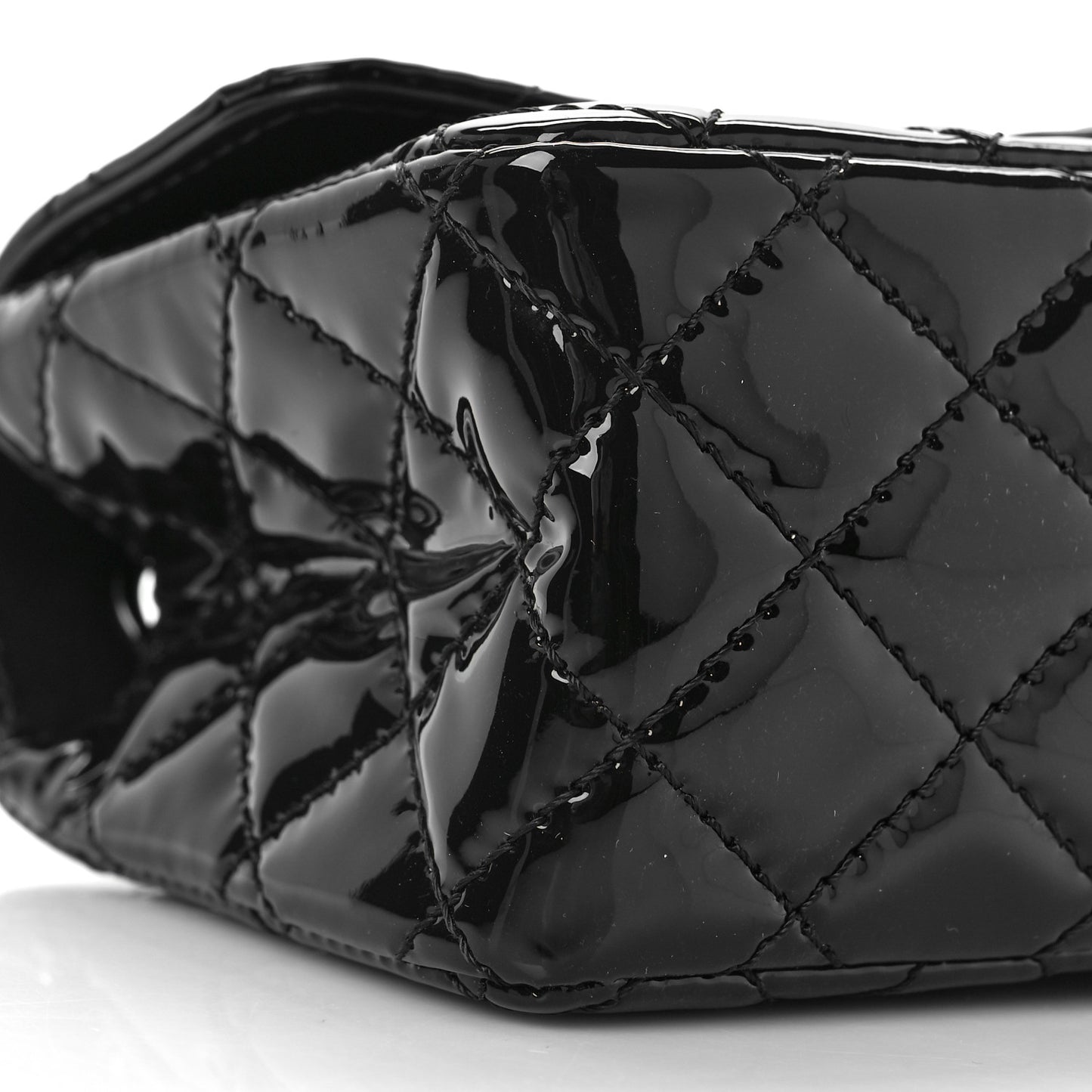 Patent Calfskin Quilted 2.55 Reissue Mini Flap So Black