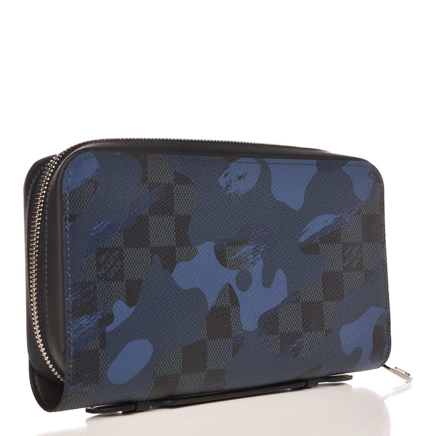 Damier Cobalt Camouflage Zippy XL Wallet Blue