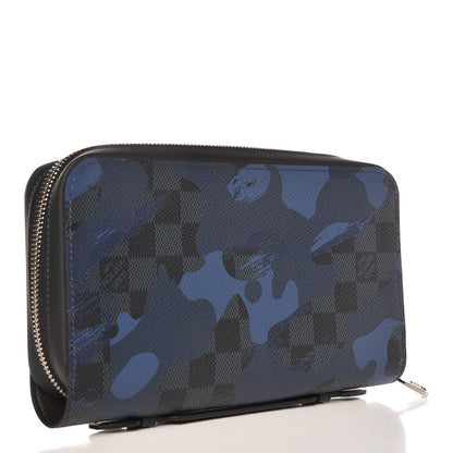 Louis Vuitton Damier Cobalt Camouflage Zippy XL Wallet Blue 3 of 8