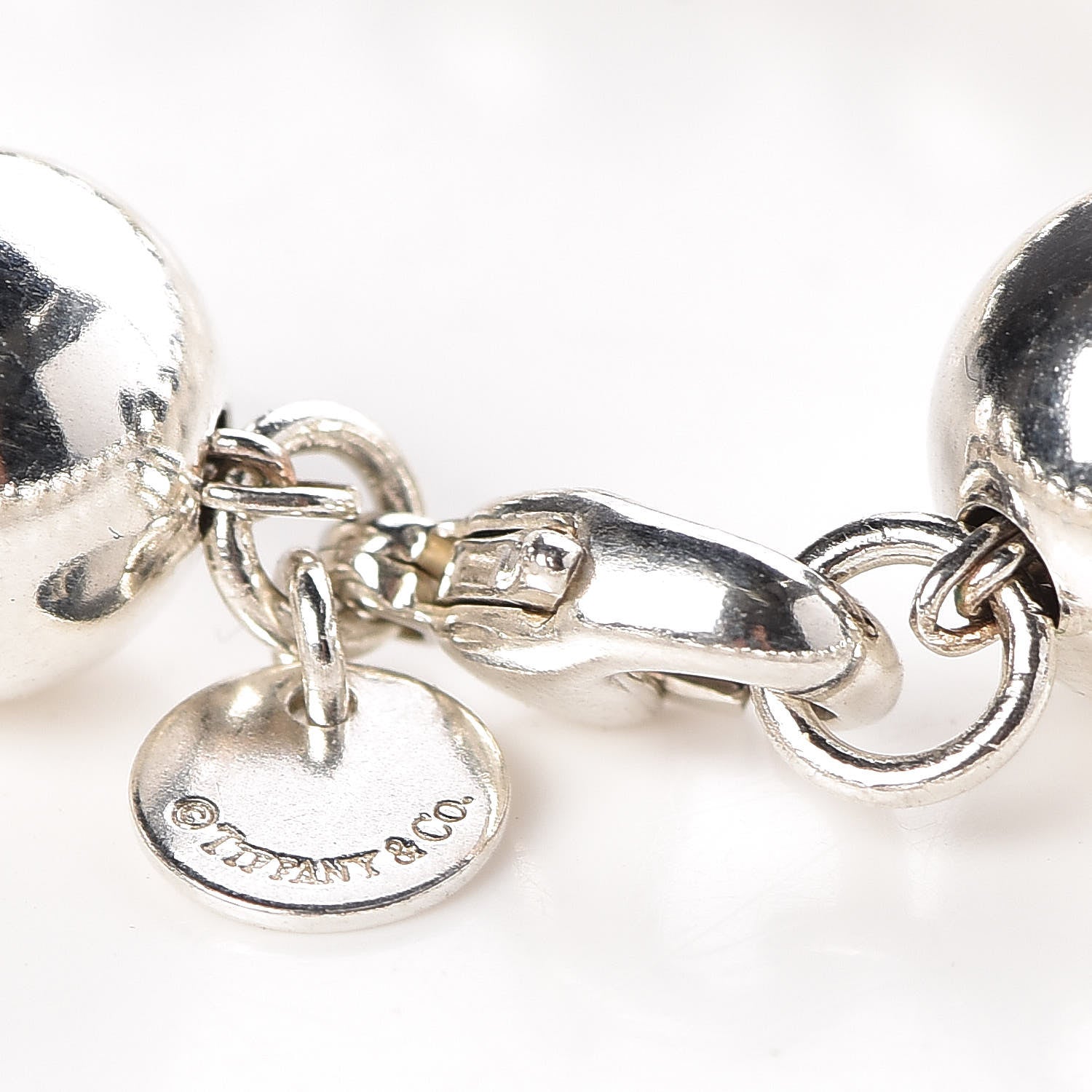 Tiffany Sterling Silver 10mm HardWear Ball Necklace 4 of 6