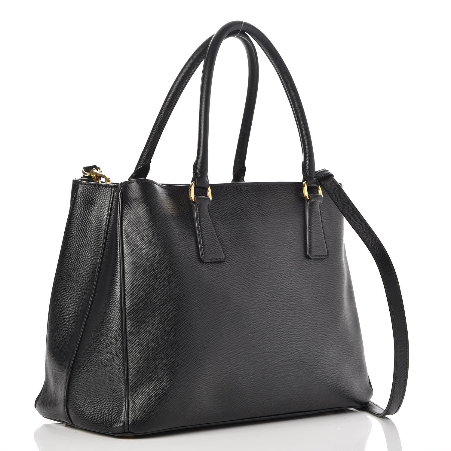 Prada Saffiano Lux Small Tote Nero Black 4 of 13