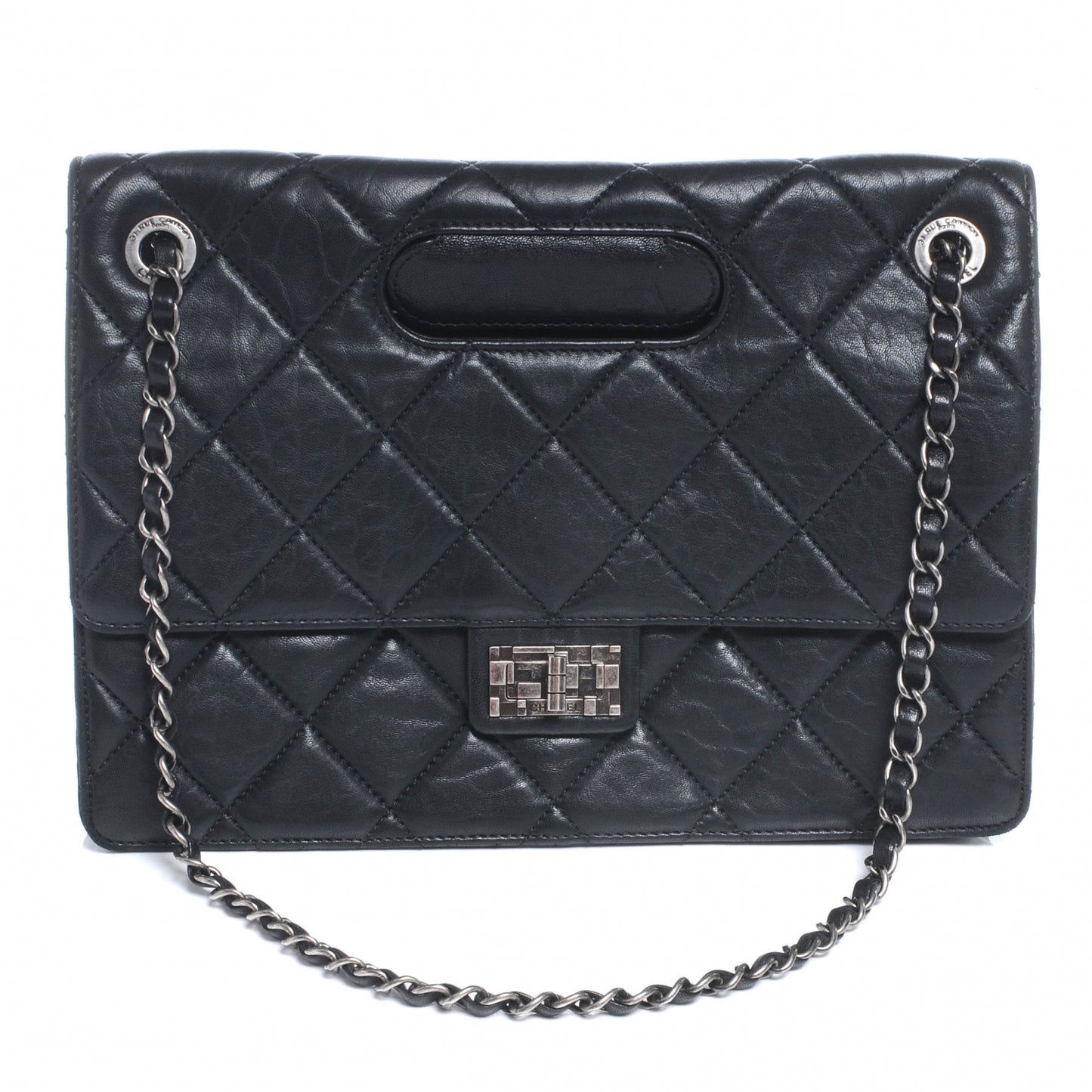 Lambskin Take Away Flap Bag Black