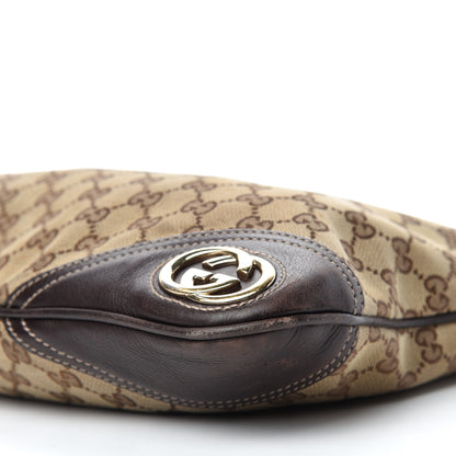Gucci Monogram Medium New Britt Hobo Dark Brown 7 of 13