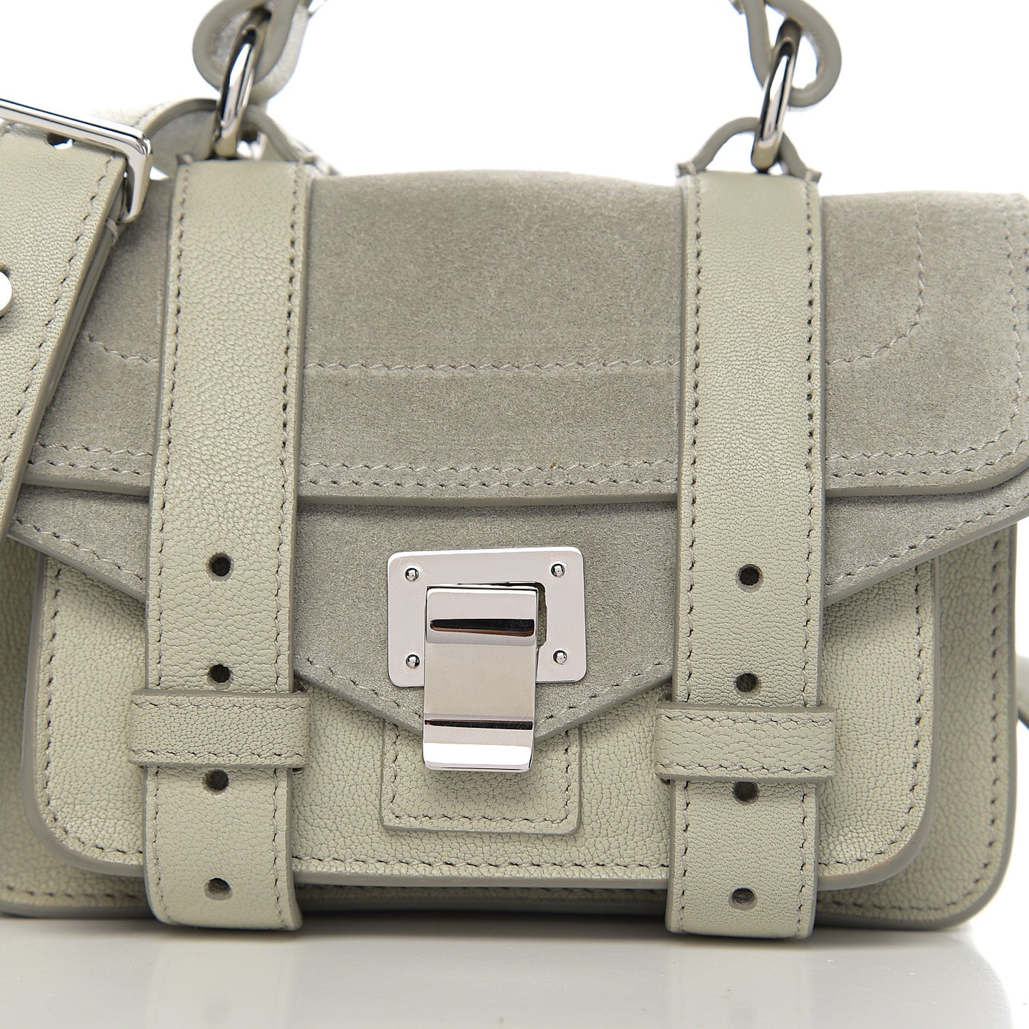 Suede Micro PS1 Satchel Celadon