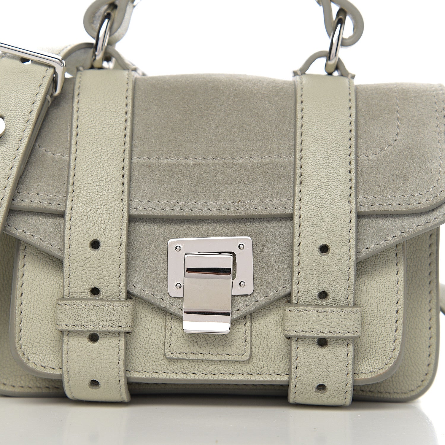 Proenza Schouler Suede Micro PS1 Satchel Celadon 8 of 8
