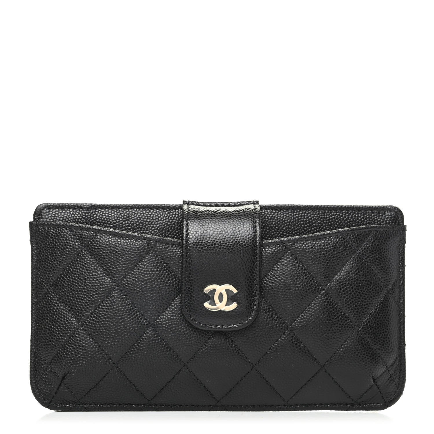 Chanel Caviar Quilted Phone Holder Wallet on Removable Chain Insert Black 1 of 5