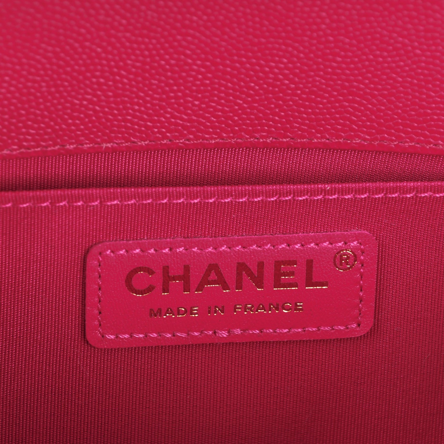Caviar Quilted Medium Boy Flap Fuchsia