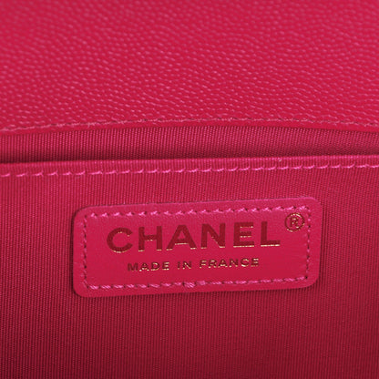 Chanel Caviar Quilted Medium Boy Flap Fuchsia 7 of 8