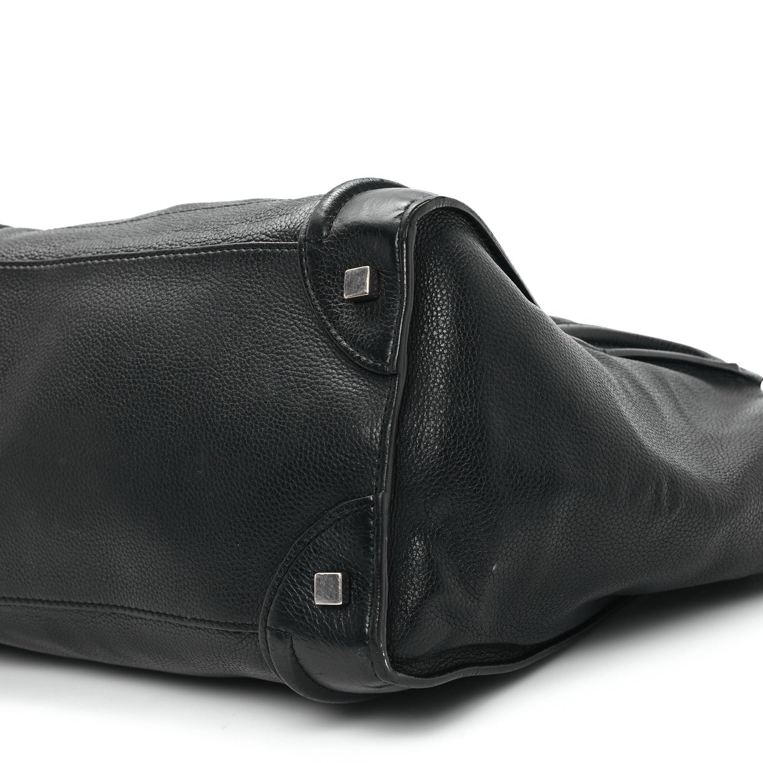 Celine Drummed Calfskin Mini Luggage Black 9 of 12