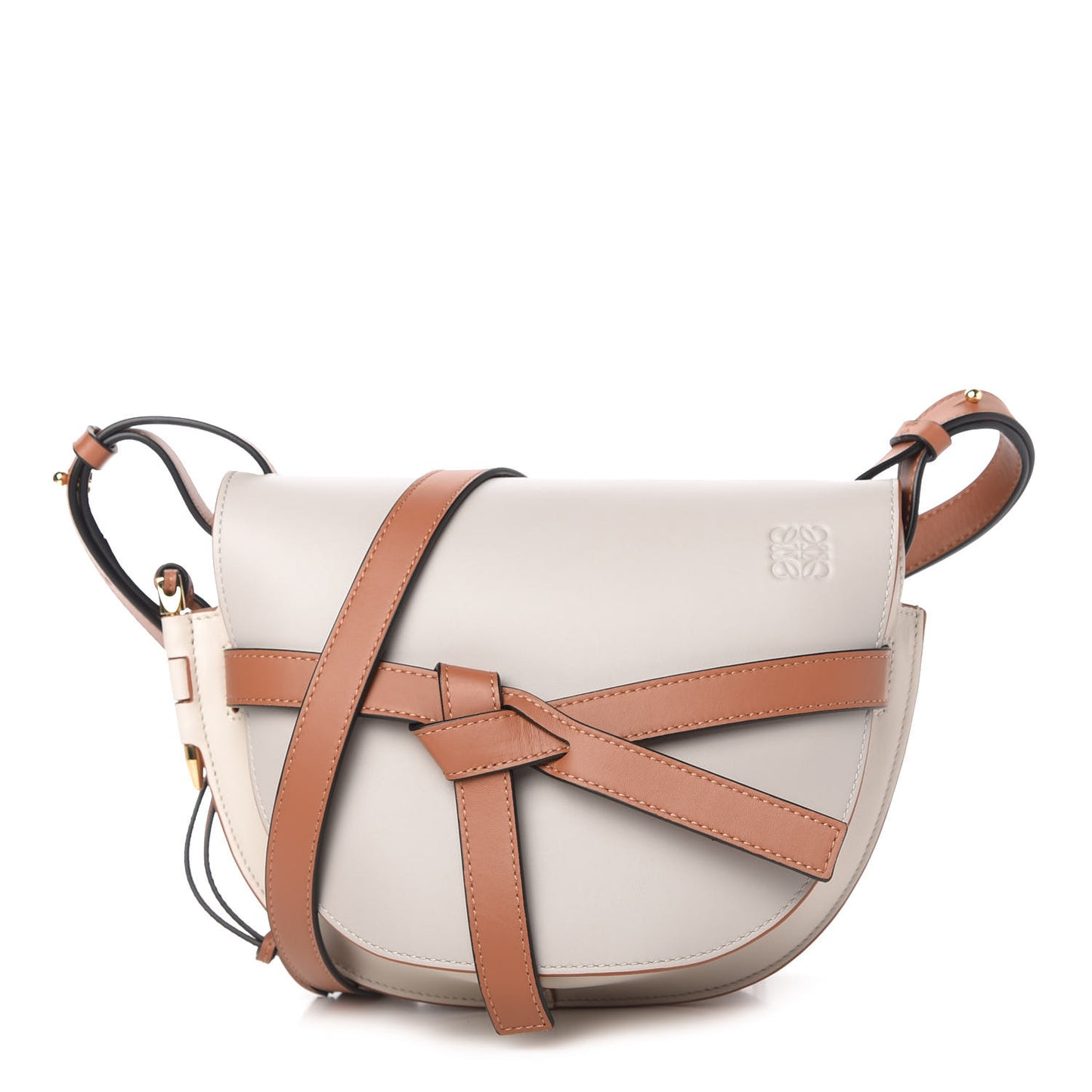 Calfskin Small Gate Crossbody Bag Ghost Light Ghost