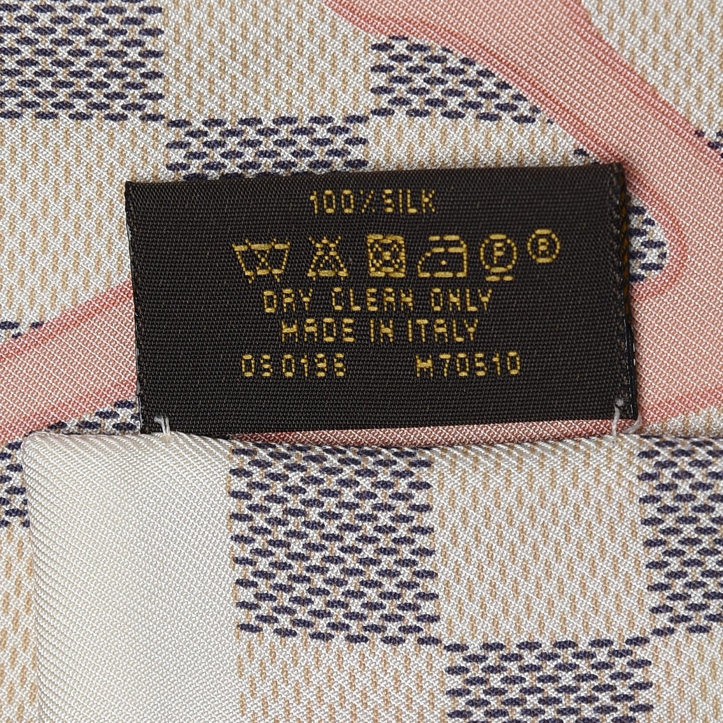 Silk Damier Azur Tahitienne Bandeau Rose Ballerine