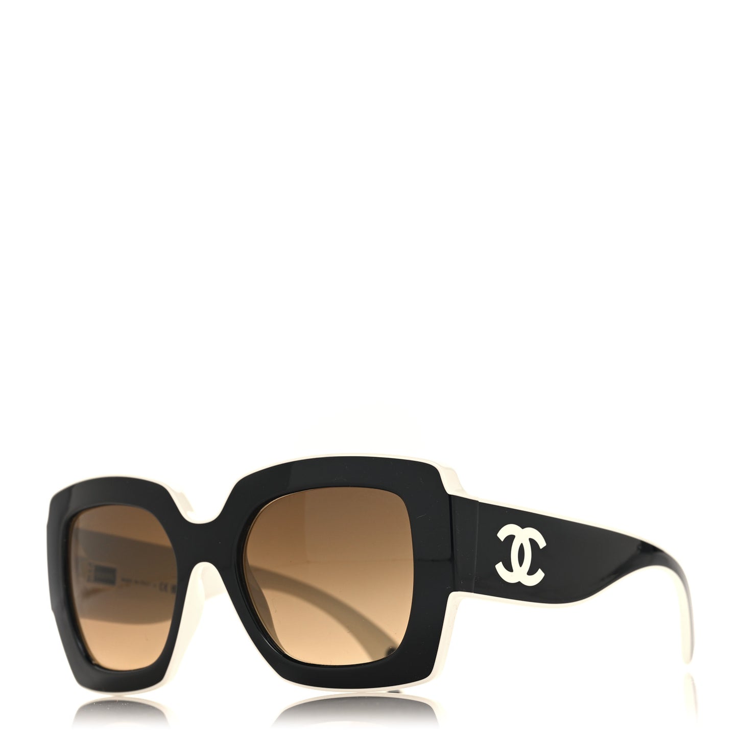 Acetate Square Sunglasses 6059 Black White