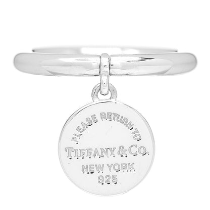 Tiffany Sterling Silver Return to Tiffany Round Tag Ring 52 6 1 of 4