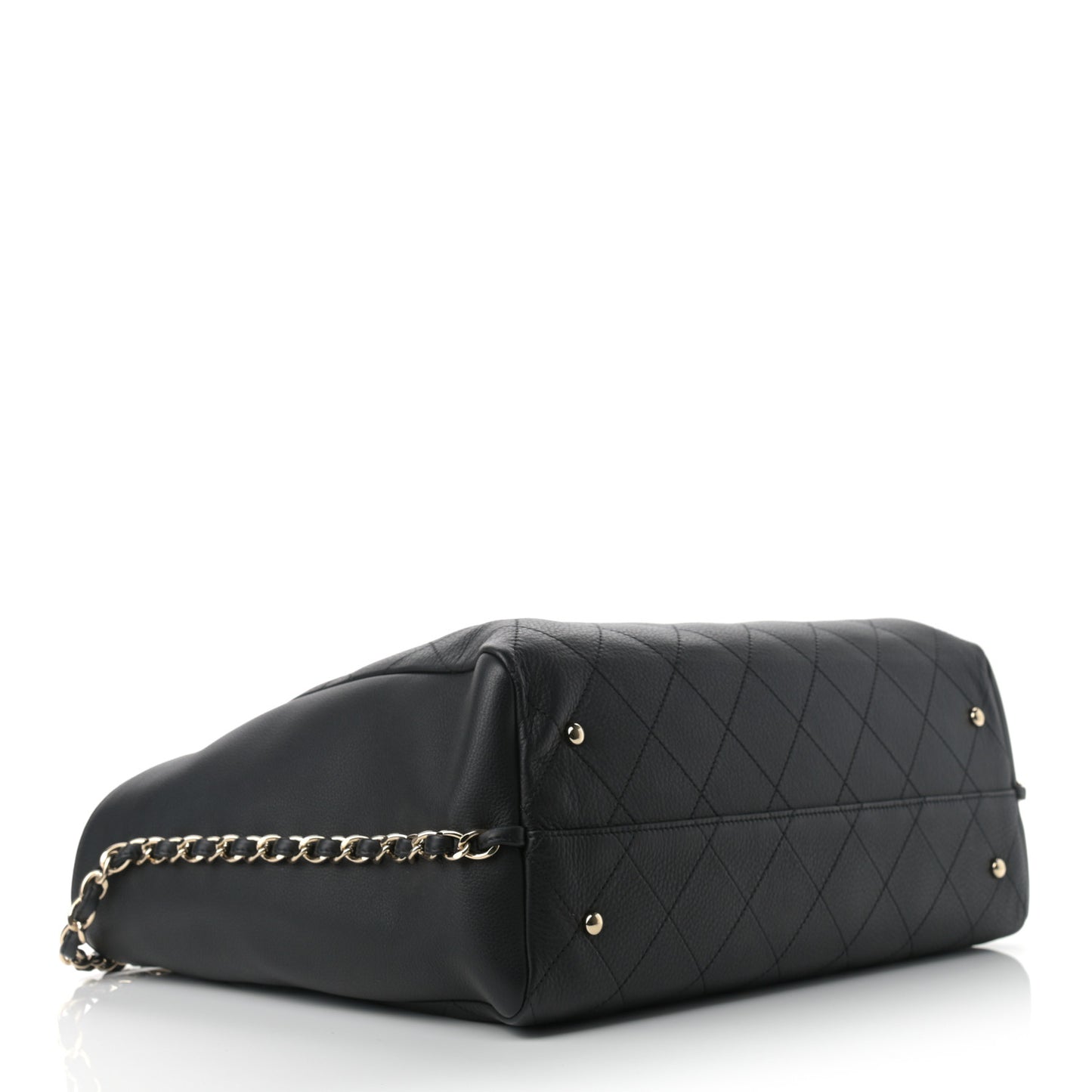 Bullskin Stitched Large Shopping Bag Black