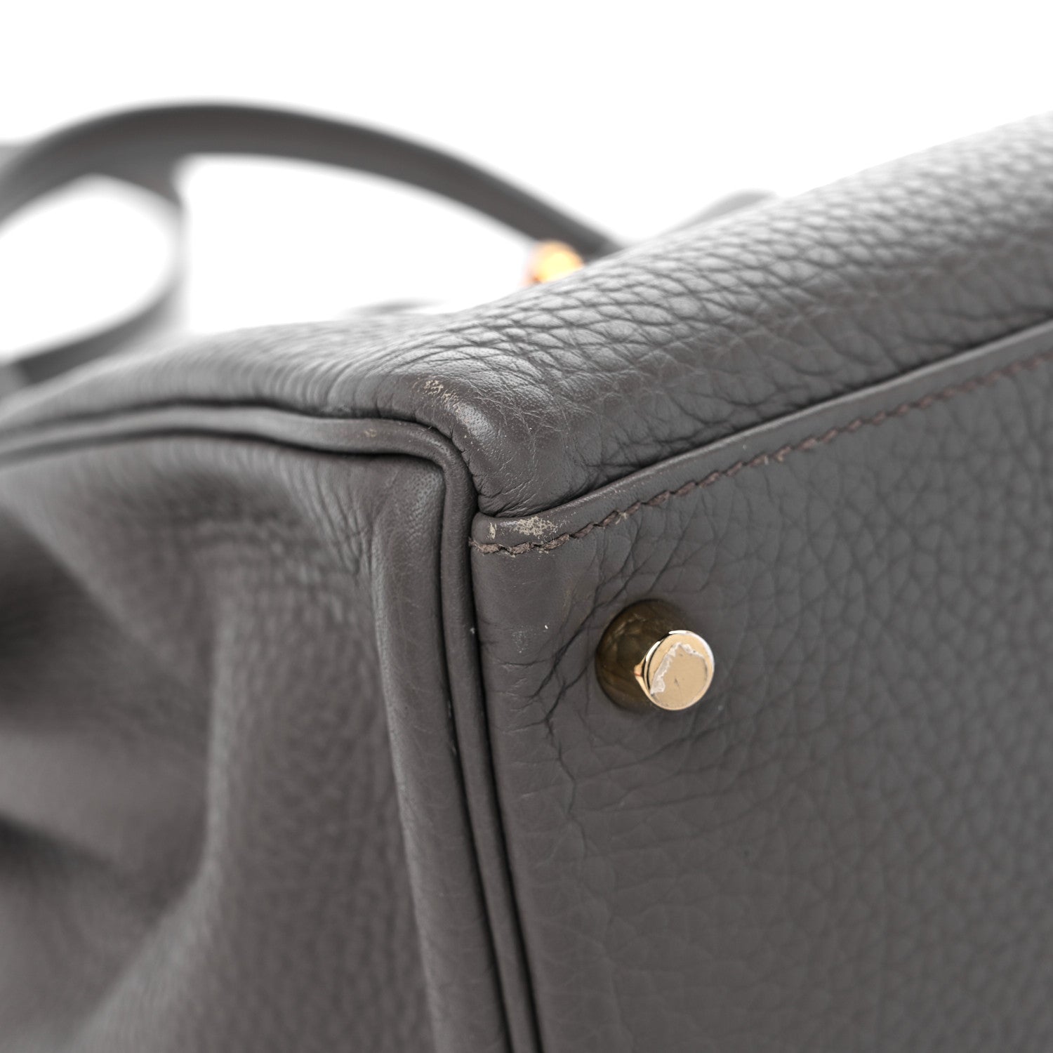 Hermes Taurillon Clemence Kelly Retourne 35 Etain 8 of 12