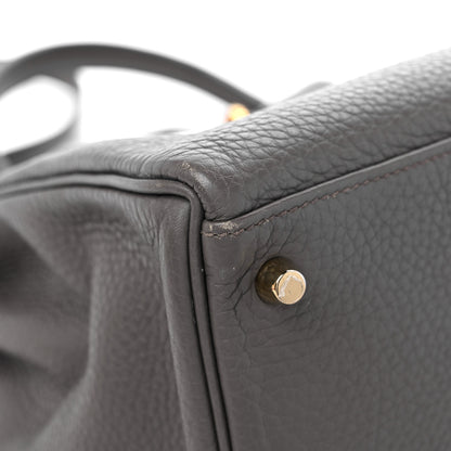 Hermes Taurillon Clemence Kelly Retourne 35 Etain 8 of 12