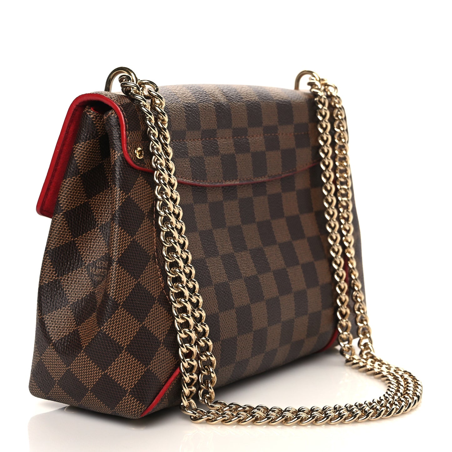 Damier Ebene Caissa Clutch Cherry