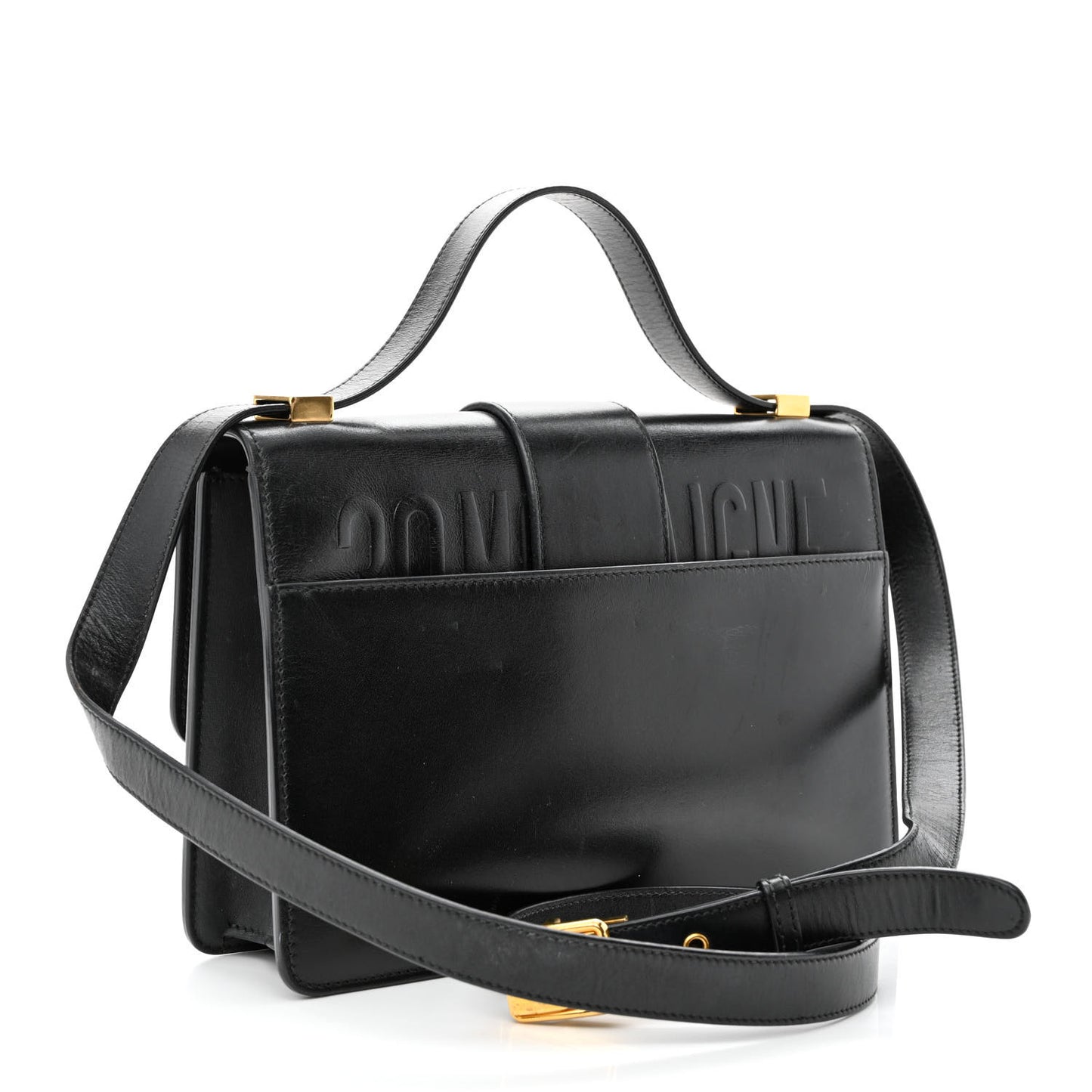 Smooth Calfskin 30 Montaigne Flap Bag Black