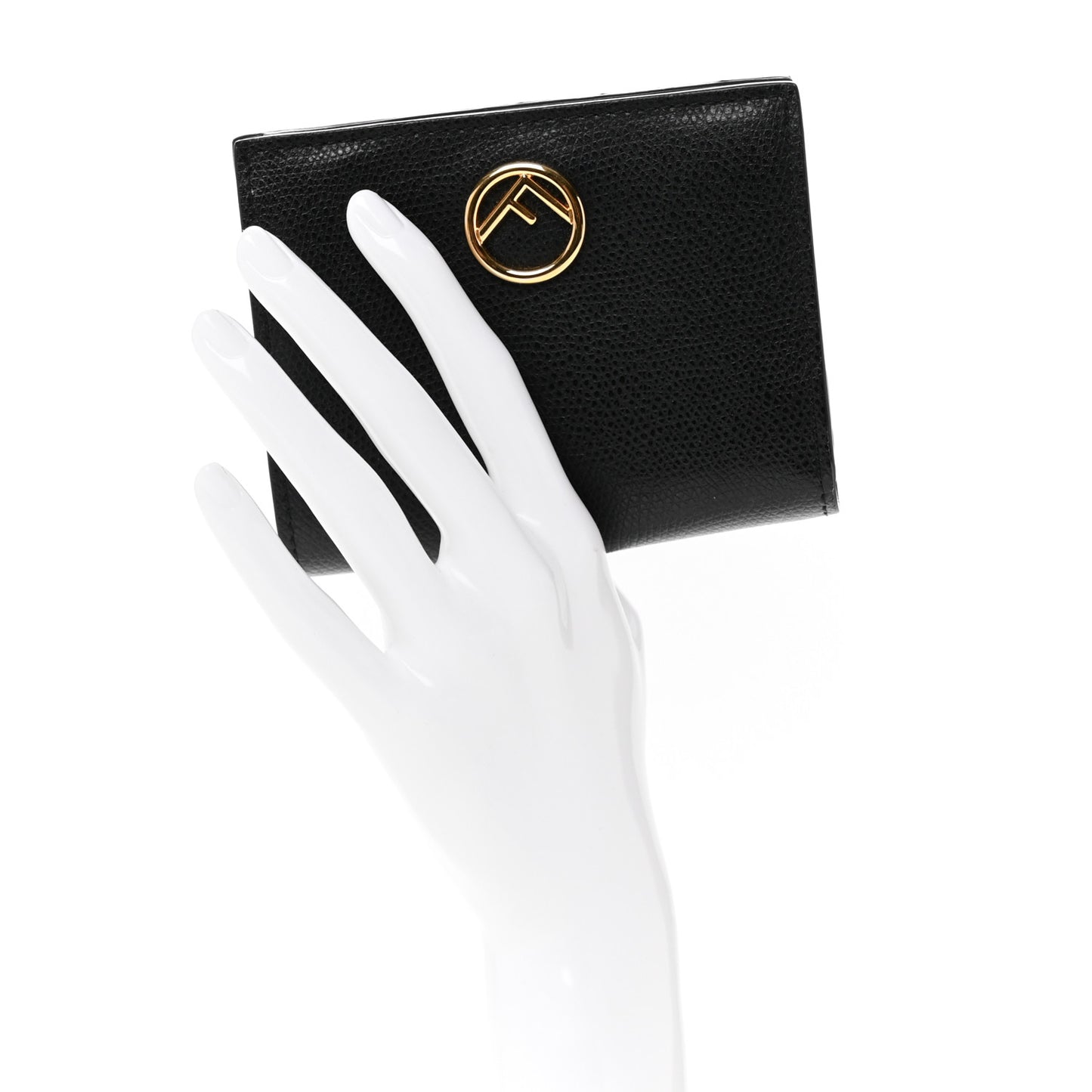 Vitello Cruise F is Fendi Compact Bi-Fold Wallet Black