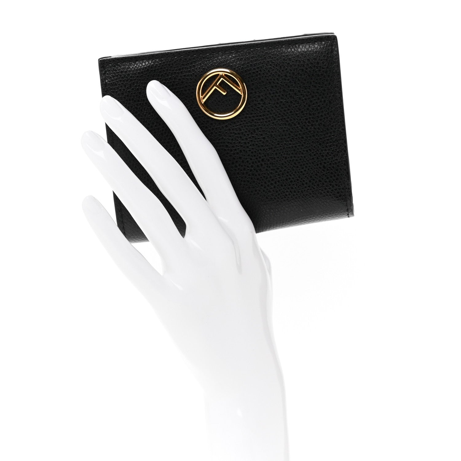 Fendi Vitello Cruise F is Fendi Compact Bi-Fold Wallet Black 2 of 7