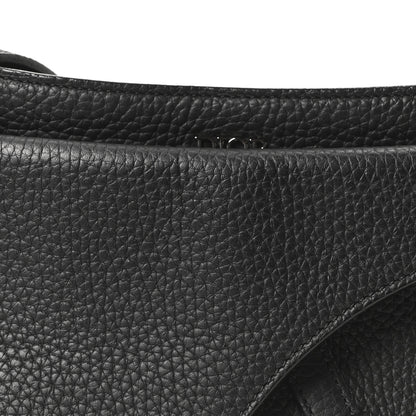 Christian Dior Grained Calfskin Mini Soft Saddle Bag Black 8 of 10