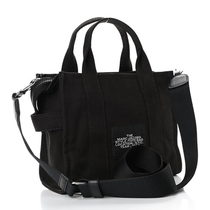 Marc Jacobs Cotton Canvas Small The Traveler Tote Bag Black 2 of 5