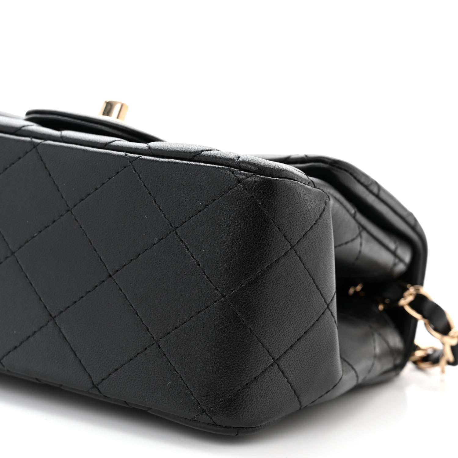 Chanel Lambskin Quilted Mini Square Flap Black 10 of 11