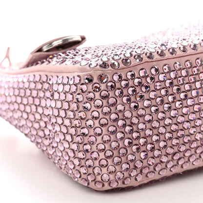 Prada Satin Crystal Mini Re-Edition 2000 Bag Alabastro 10 of 14