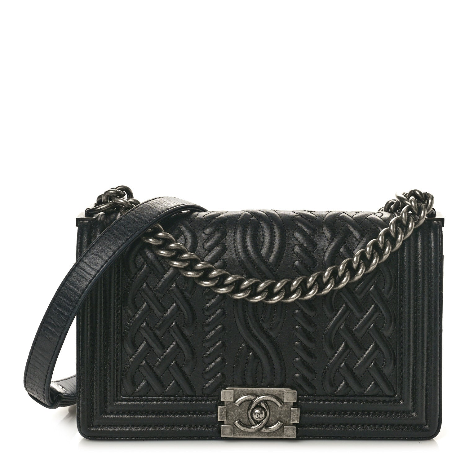 Chanel Lambskin Medium Celtic Boy Flap Black 1 of 11