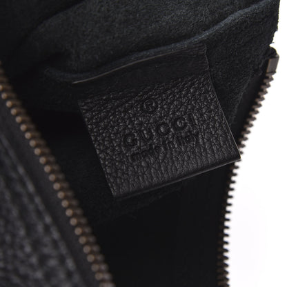 Gucci Pebbled Calfskin Medium Logo Portfolio Clutch Black 6 of 7